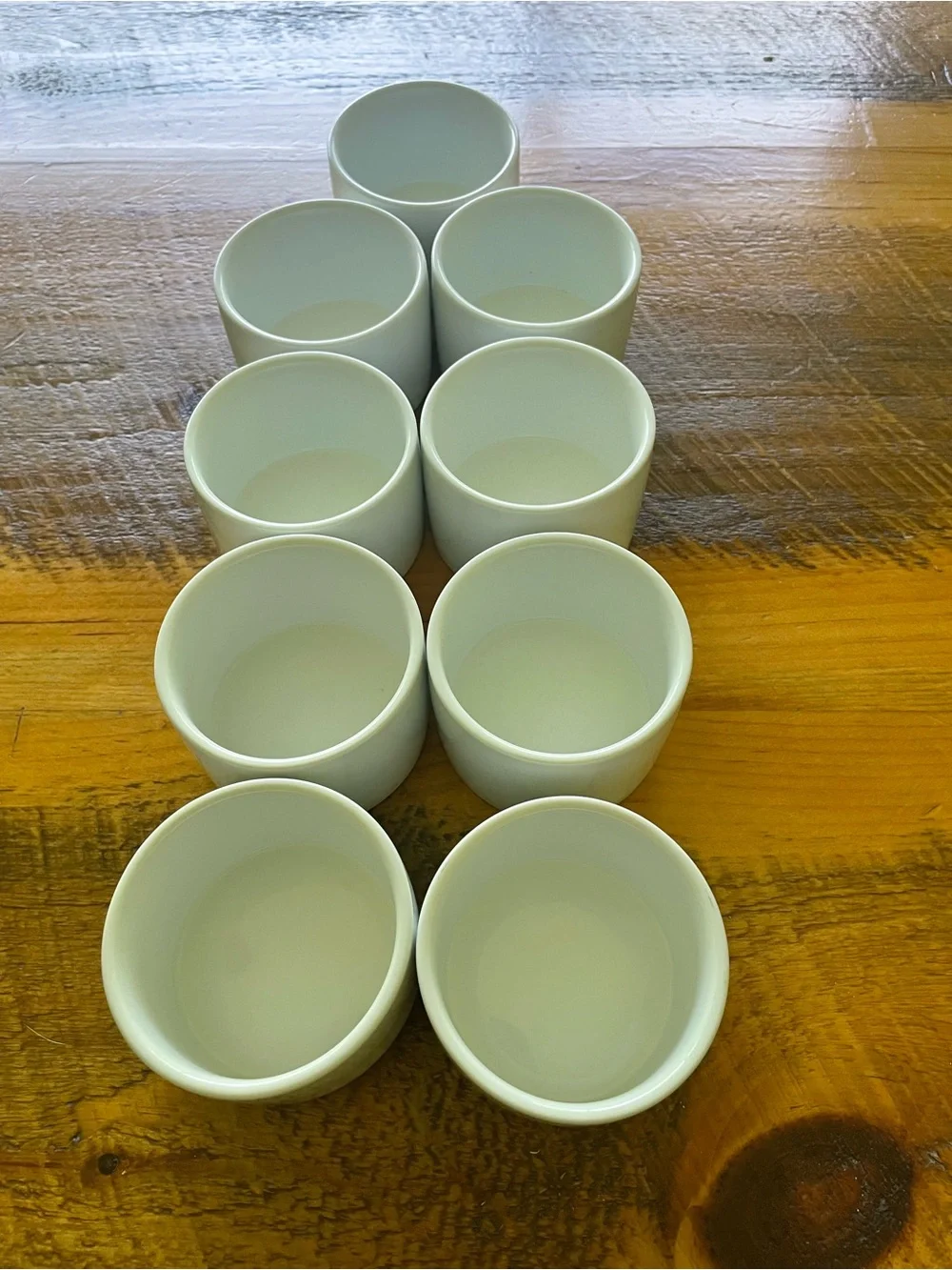 Set of White Ceramic Ramekins
